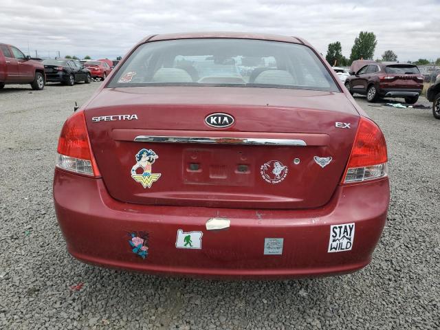 KNAFE221995627175 - 2009 KIA SPECTRA EX RED photo 6