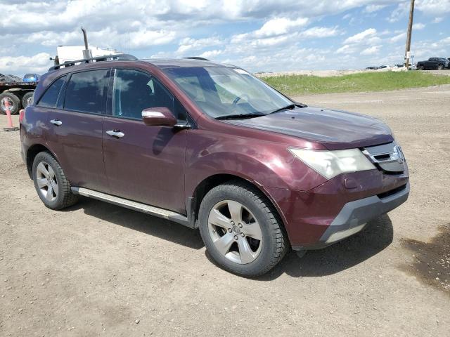 2HNYD28817H000697 - 2007 ACURA MDX SPORT MAROON photo 4