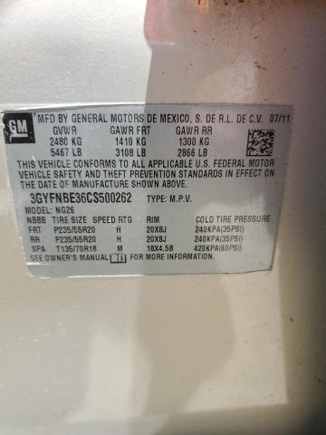 3GYFNBE36CS500262 - 2012 CADILLAC SRX PERFORMANCE COLLECTION 金色 照片 12