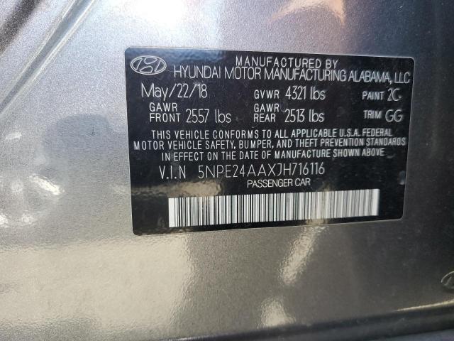 5NPE24AAXJH716116 - 2018 HYUNDAI SONATA ECO CHARCOAL photo 13