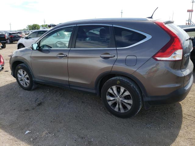 2HKRM4H76EH623461 - 2014 HONDA CR-V EXL BROWN photo 2