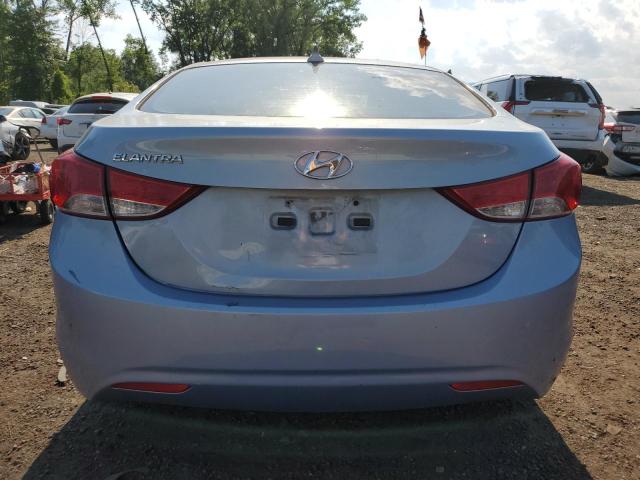 KMHDH4AE3CU464209 - 2012 HYUNDAI ELANTRA GLS BLUE photo 6