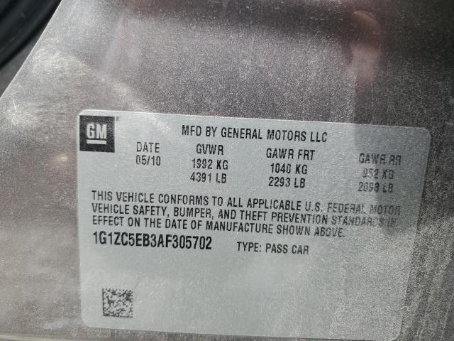 1G1ZC5EB3AF305702 - 2010 CHEVROLET MALIBU 1LT 棕色 照片 12