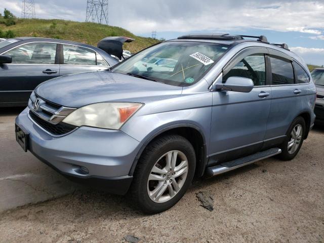 5J6RE4H71AL026957 - 2010 HONDA CR-V EXL BLUE photo 1