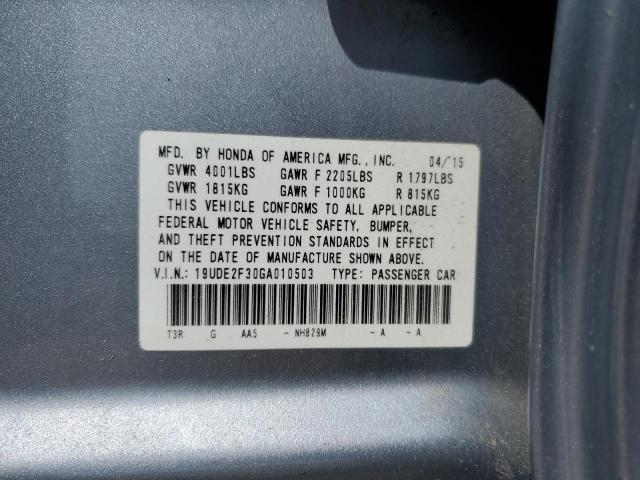 19UDE2F30GA010503 - 2016 ACURA ILX BASE WATCH PLUS SILVER photo 12