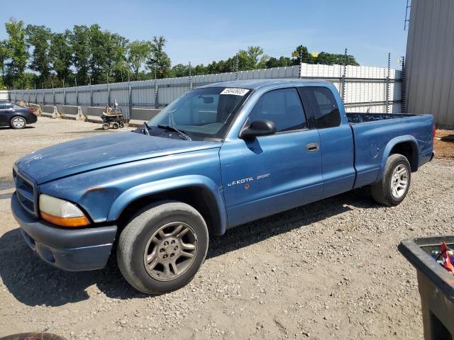 1B7GL32X62S639783 - 2002 DODGE DAKOTA SPORT BLUE photo 1