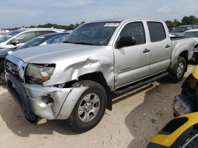5TEJU4GNXAZ707383 - 2010 TOYOTA TACOMA DOUBLE CAB PRERUNNER SILVER photo 1