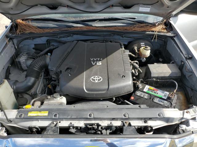 5TEJU4GNXAZ707383 - 2010 TOYOTA TACOMA DOUBLE CAB PRERUNNER SILVER photo 11