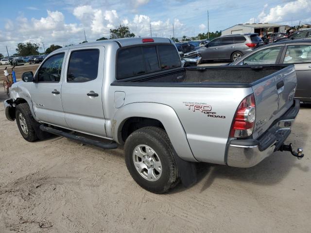 5TEJU4GNXAZ707383 - 2010 TOYOTA TACOMA DOUBLE CAB PRERUNNER SILVER photo 2