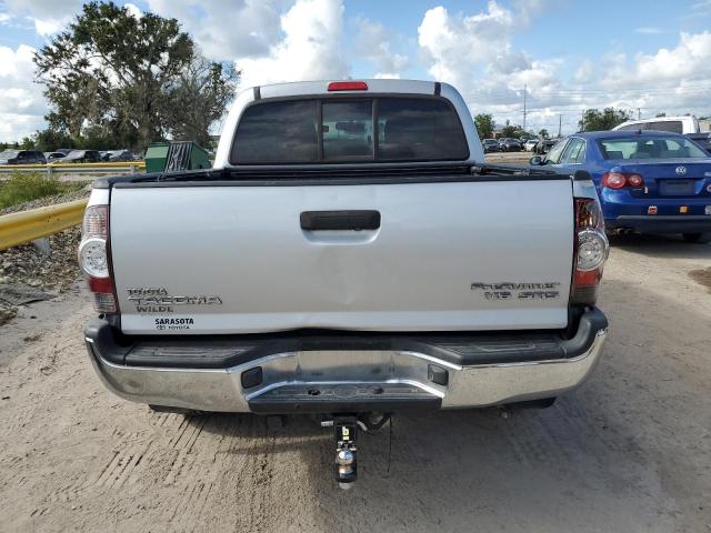 5TEJU4GNXAZ707383 - 2010 TOYOTA TACOMA DOUBLE CAB PRERUNNER SILVER photo 6