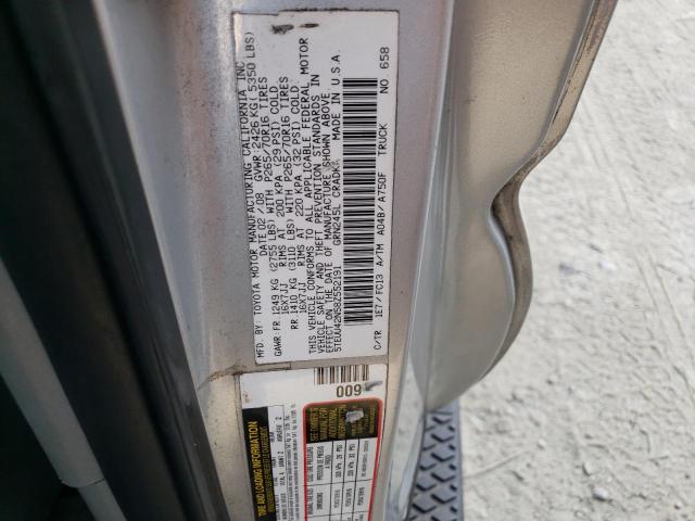 5TEUU42N58Z552191 - 2008 TOYOTA TACOMA ACCESS CAB ვერცხლისფერი ფოტო 12