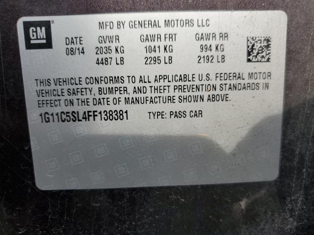 1G11C5SL4FF138381 - 2015 CHEVROLET MALIBU 1LT PURPLE photo 12