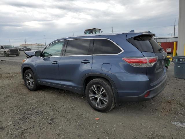 5TDJKRFH8GS287742 - 2016 TOYOTA HIGHLANDER XLE BLUE photo 2