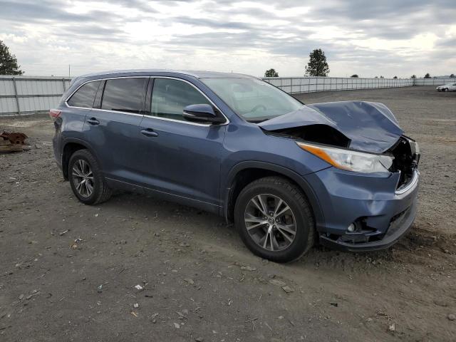 5TDJKRFH8GS287742 - 2016 TOYOTA HIGHLANDER XLE BLUE photo 4
