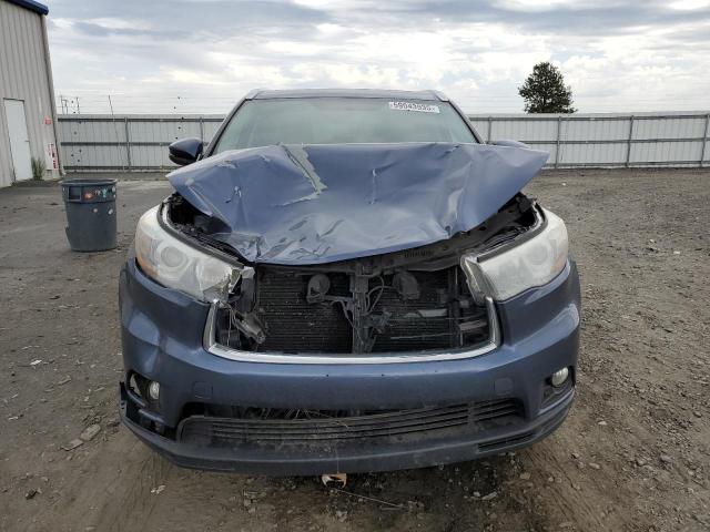 5TDJKRFH8GS287742 - 2016 TOYOTA HIGHLANDER XLE BLUE photo 5
