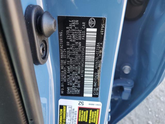 4T1G11AK2RU240542 - 2024 TOYOTA CAMRY SE NIGHT SHADE BLUE photo 12