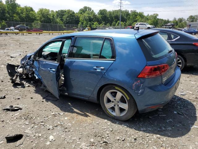 3VW2A7AU7FM065575 - 2015 VOLKSWAGEN GOLF TDI BLUE photo 2