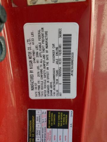 JN1BZ36A98M850409 - 2008 NISSAN 350Z ROADSTER RED photo 12