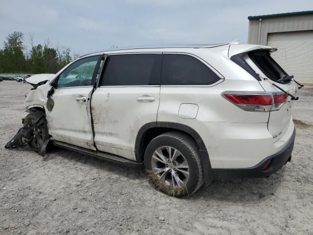 5TDKKRFHXFS039169 - 2015 TOYOTA HIGHLANDER XLE WHITE photo 2