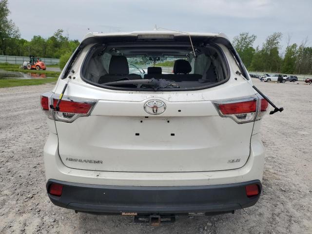 5TDKKRFHXFS039169 - 2015 TOYOTA HIGHLANDER XLE WHITE photo 6