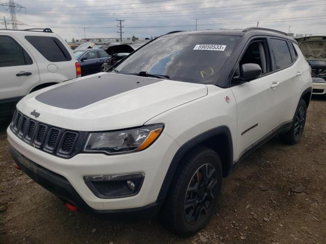 3C4NJDDB5KT595195 - 2019 JEEP COMPASS TRAILHAWK WHITE photo 1