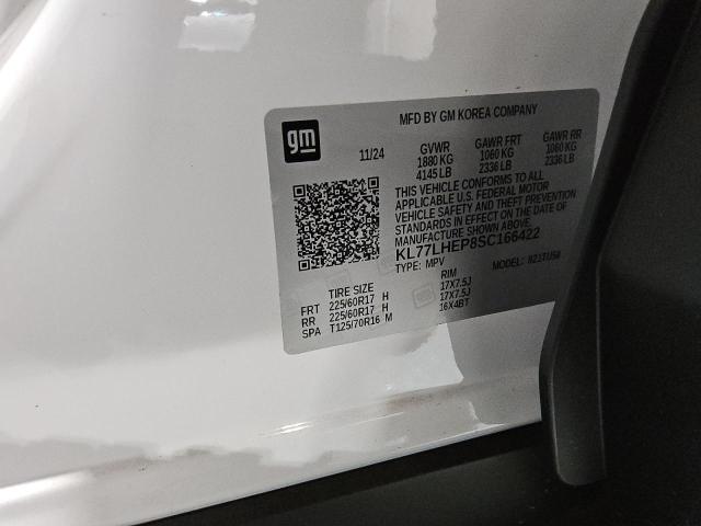 KL77LHEP8SC166422 - 2025 CHEVROLET TRAX 1LT WHITE photo 14