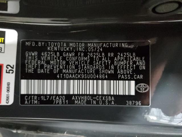 4T1DAACK9SU004864 - 2025 TOYOTA CAMRY XSE 灰色 照片 12