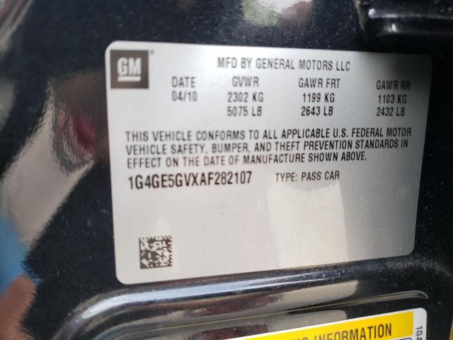 1G4GE5GVXAF282107 - 2010 BUICK LACROSSE CXS BLACK photo 13