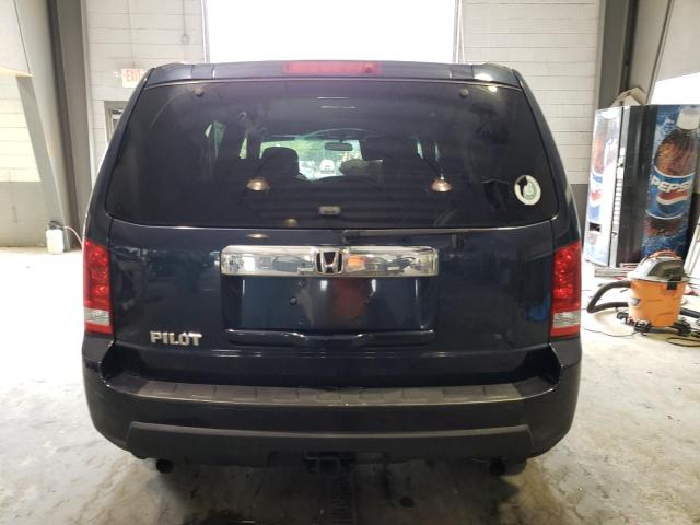 5FNYF3H24BB025884 - 2011 HONDA PILOT LX BLUE photo 6