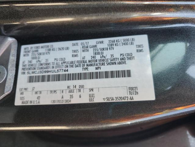 5LMCJ3D99HUL57744 - 2017 LINCOLN MKC RESERVE Gri fotoğraf 12