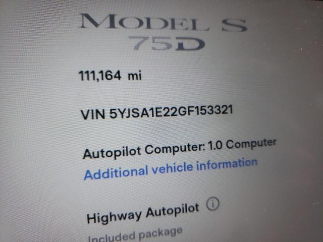 5YJSA1E22GF153321 - 2016 TESLA MODEL S Մոխրագույն լուսանկար 12