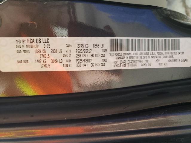 2C4RC1CG4GR127704 - 2016 CHRYSLER TOWN & COU TOURING L GRAY photo 13