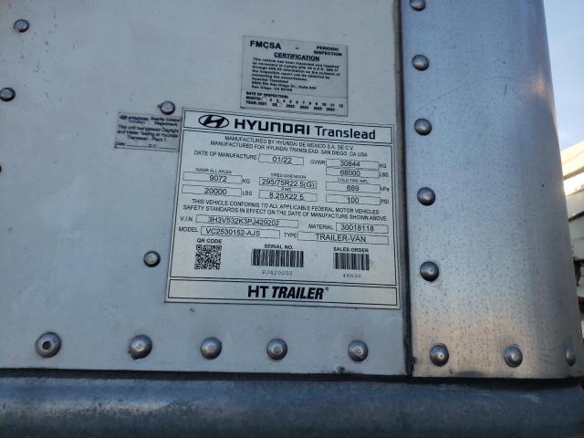 3H3V532K3PJ429202 - 2023 HYUNDAI TRAILER WHITE photo 10