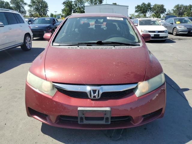 2HGFA16699H361293 - 2009 HONDA CIVIC LX-S RED photo 5
