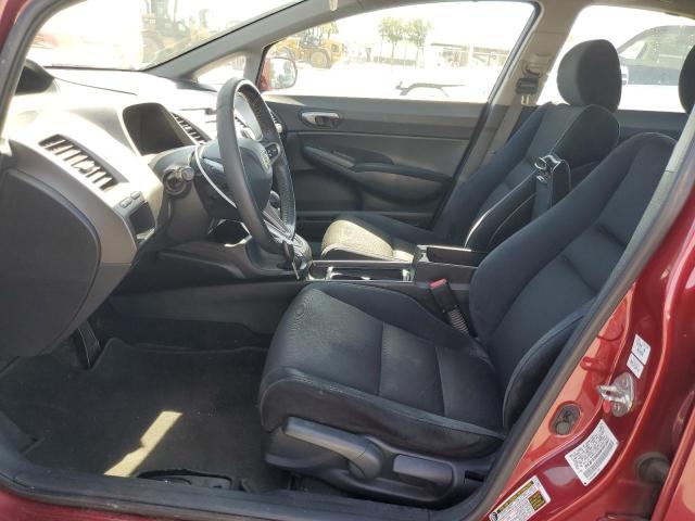 2HGFA16699H361293 - 2009 HONDA CIVIC LX-S RED photo 7