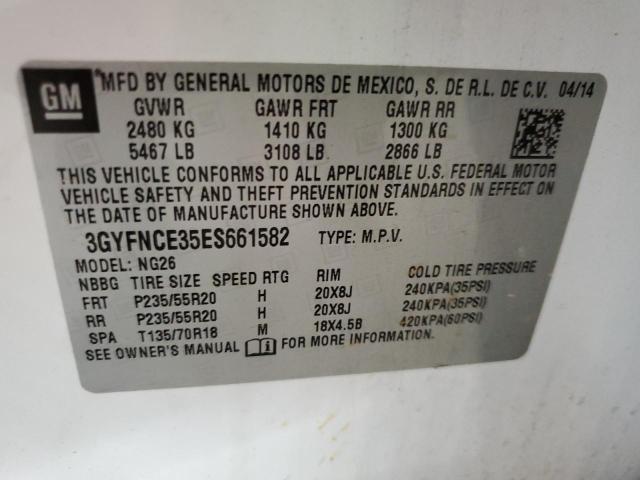 3GYFNCE35ES661582 - 2014 CADILLAC SRX PERFORMANCE COLLECTION Ақ фото 13