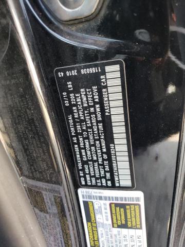 WVWFA7AH8AV018240 - 2010 VOLKSWAGEN EOS LUX 黑色 照片 12