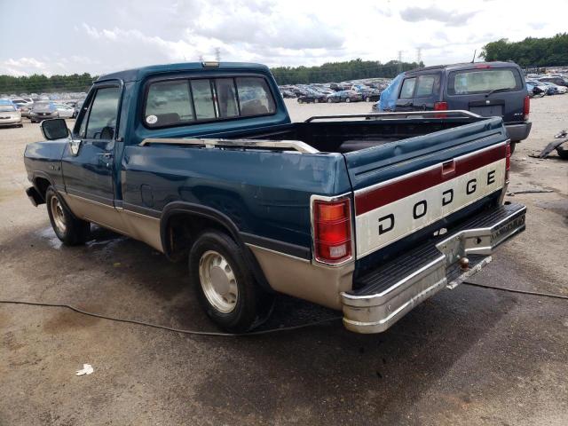 1B7GE16Y9PS147743 - 1993 DODGE D-SERIES D150 GREEN photo 2