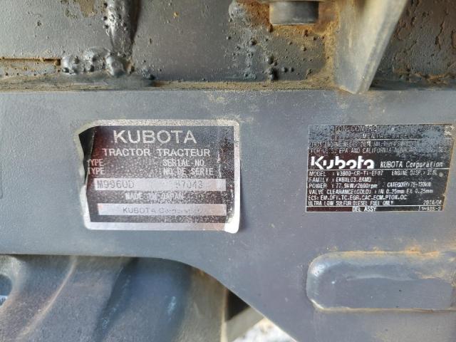 M9960HDC12 - 2015 KUBO TRACTOR ORANGE photo 10