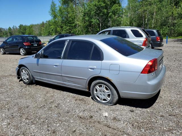 2HGES16691H927806 - 2001 HONDA CIVIC LX SILVER photo 2