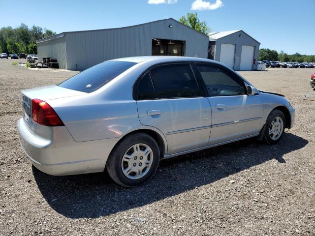 2HGES16691H927806 - 2001 HONDA CIVIC LX SILVER photo 3