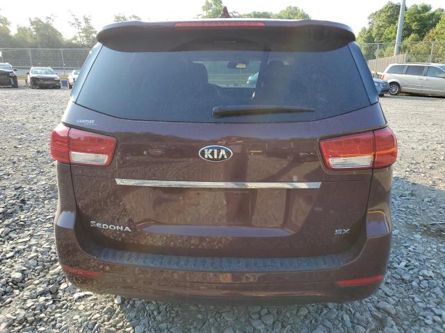 KNDMC5C15G6135590 - 2016 KIA SEDONA EX BURGUNDY photo 6