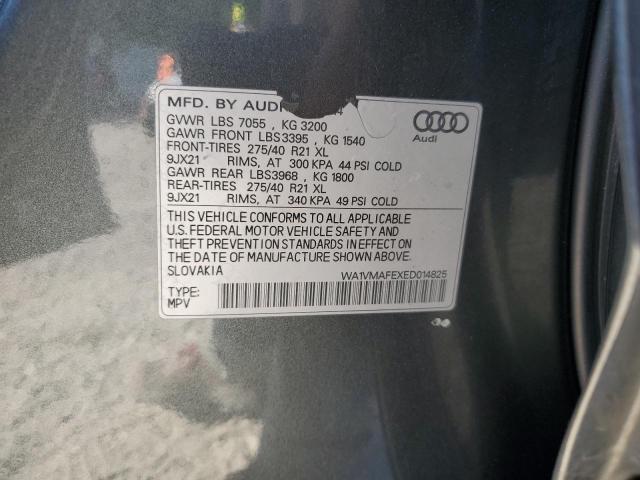 WA1VMAFEXED014825 - 2014 AUDI Q7 PRESTIGE GRAY photo 12
