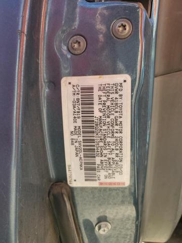 JT2BG22K010534432 - 2001 TOYOTA CAMRY CE Niebieski zdjęcie 12