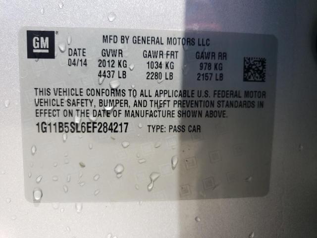 1G11B5SL6EF284217 - 2014 CHEVROLET MALIBU LS SILVER photo 12