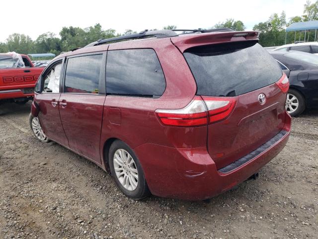 5TDYK3DC4FS611092 - 2015 TOYOTA SIENNA XLE BURGUNDY photo 2