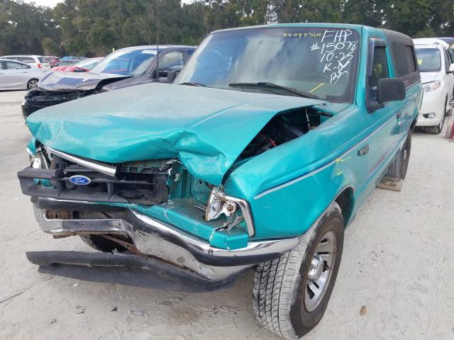 1FTCR10U7RPA24862 - 1994 FORD RANGER GREEN photo 2