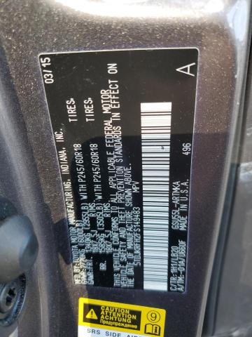 5TDJKRFH2FS149483 - 2015 TOYOTA HIGHLANDER XLE Boz foto 12