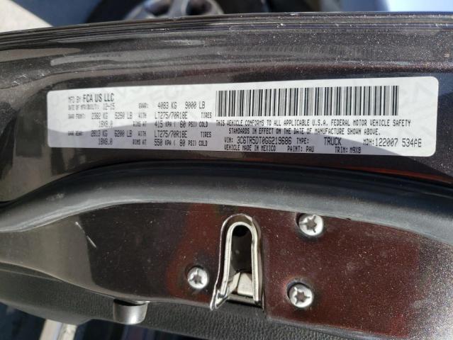 3C6TR5DT0GG219686 - 2016 RAM 2500 SLT GRAY photo 12