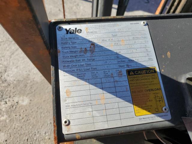 N528133 - 1989 YALE FORKLIFT YELLOW photo 10